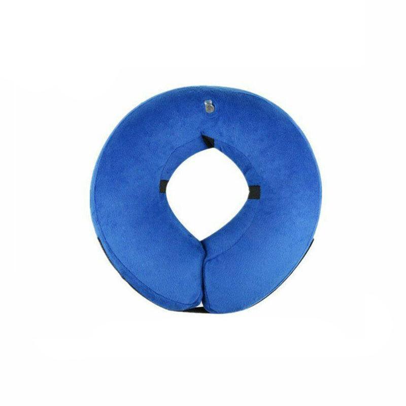 Blue Pet Dog Inflatable Soft Healing Collar Cone Wound Medical Cat Protective Jackets - L (40*40CM)