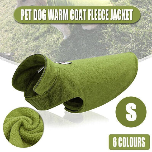 S Size Pet Dog Warm Coat Fleece Jacket Jumper Sweater Puppy Vest Outfit Green