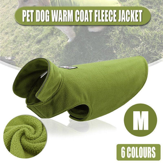 M Size Pet Dog Warm Coat Fleece Jacket Jumper Sweater Puppy Vest Outfit Yellow
