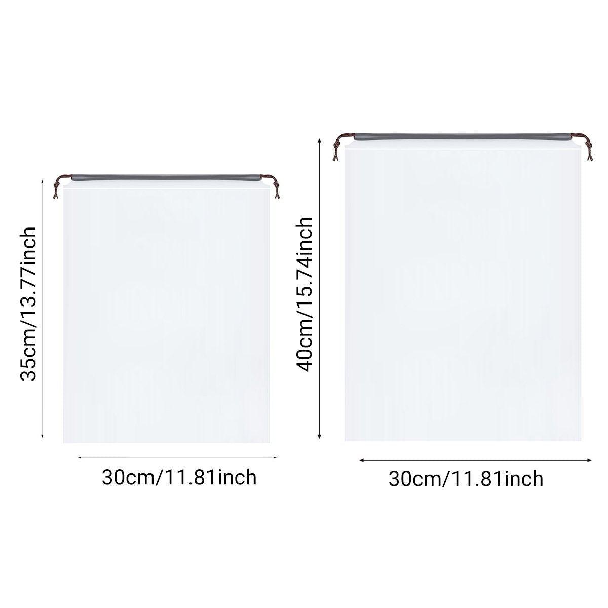 25PCS Portable Travel Shoe Bags Sport Storage Pouch Drawstring Dust Organizer - White-30*40cm