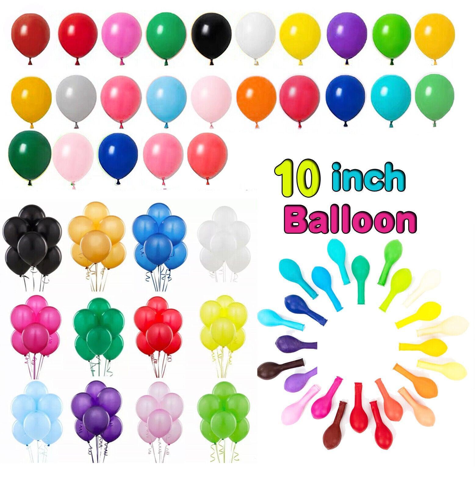 100PCS 10 Inch Latex Balloons Party Decorations Birthday Wedding Balloon Solid Colour - Brown