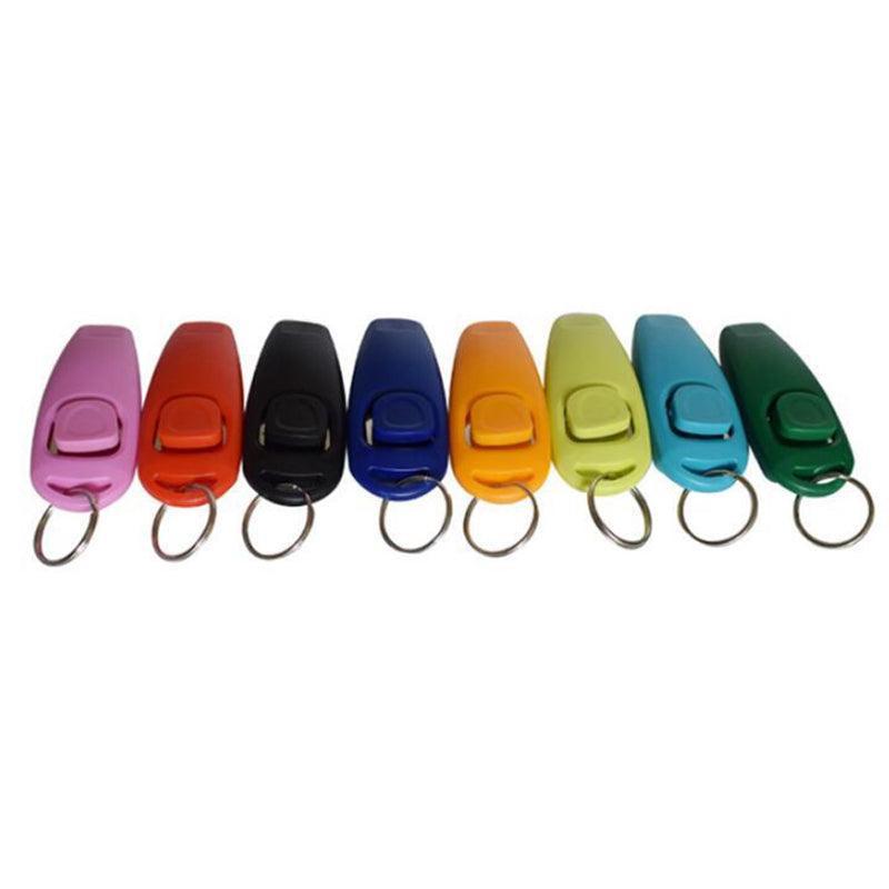 Dog Whistle and Clicker Set for Training Stop Barking Obedience Tool Combo - Pink