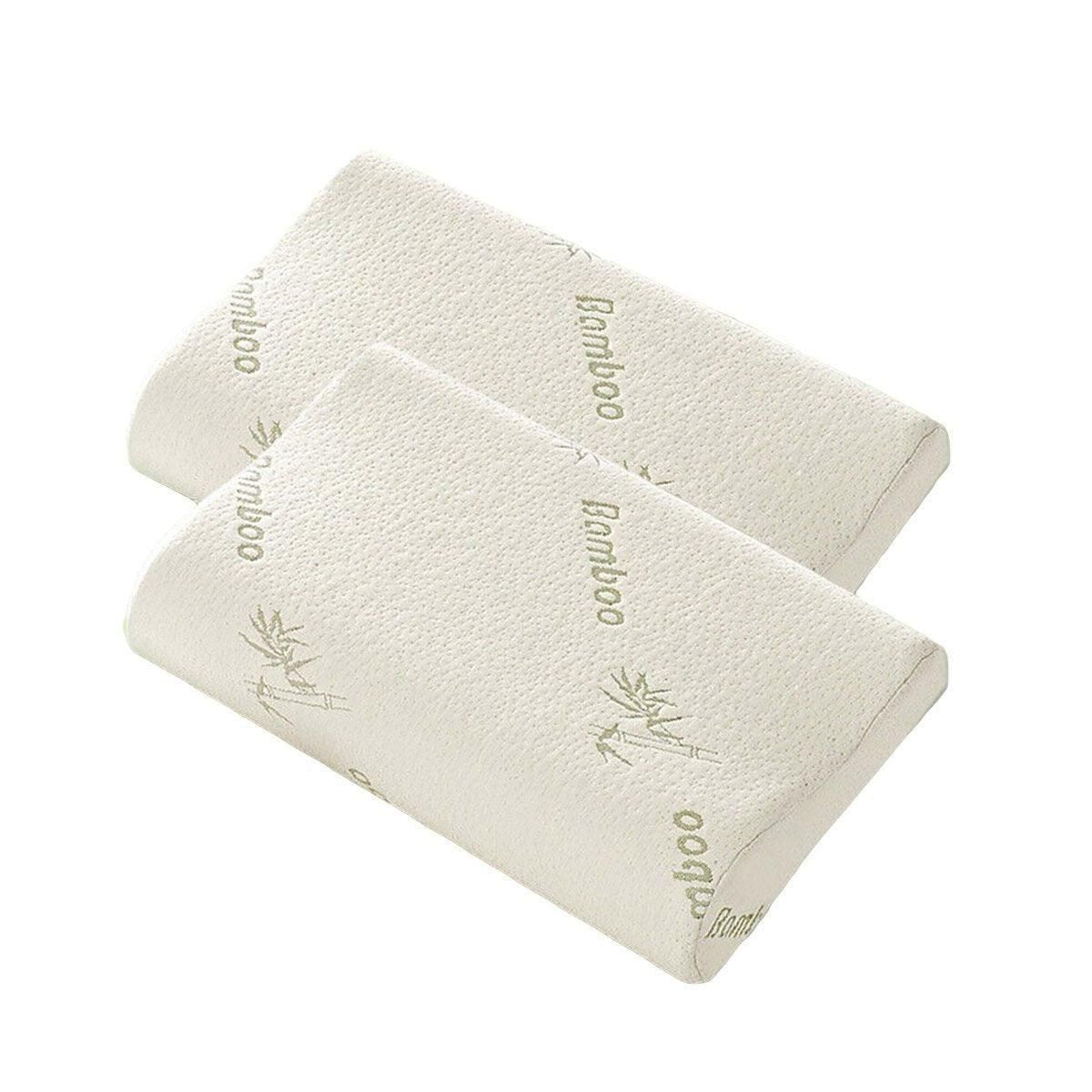 1/2PCS Memory Foam Neck Pillow Wavy Contour Slow Rebound Pillow - 55x35x11cm-1pc