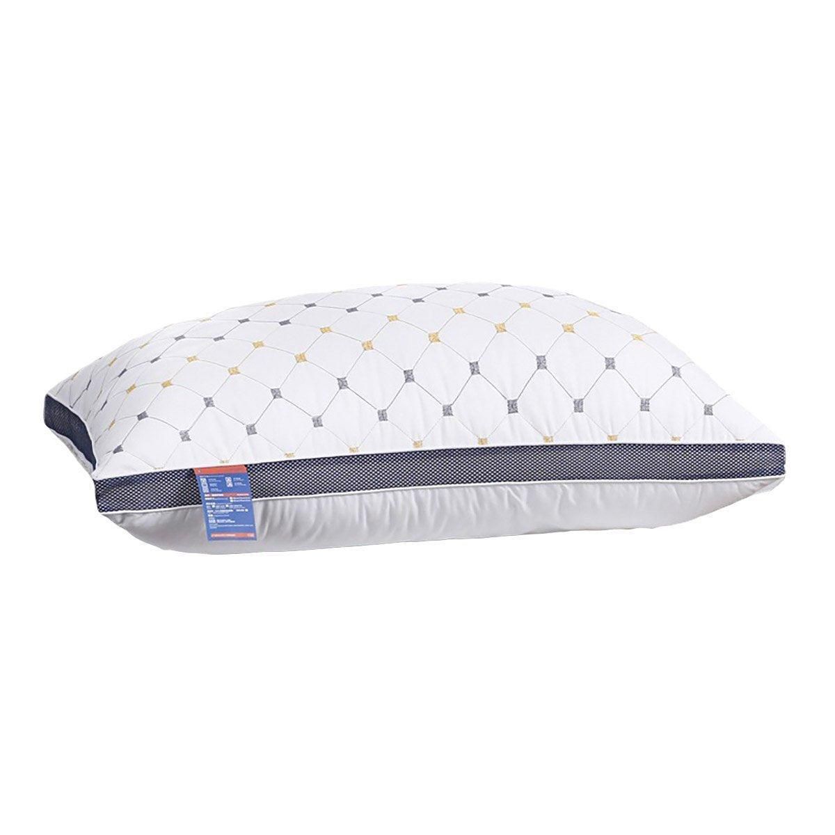 1/2pcs High Rebound Feather Velvet Pillow Washable Soft Bed Cushion Core Support - 700g-2pcs