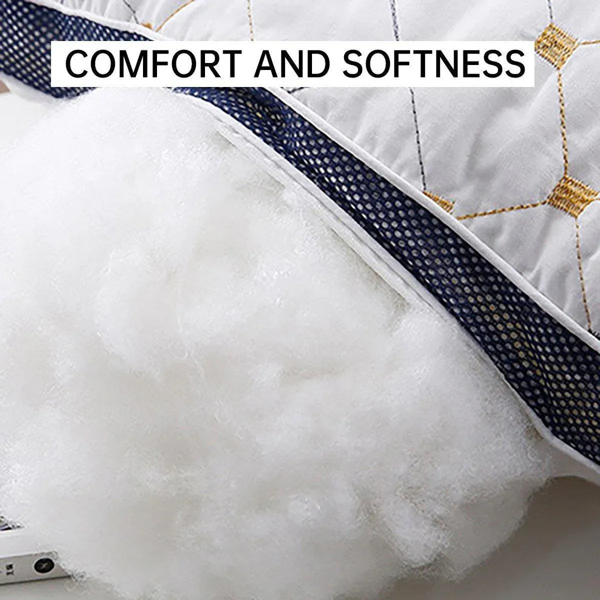 1/2pcs High Rebound Feather Velvet Pillow Washable Soft Bed Cushion Core Support - 700g-2pcs