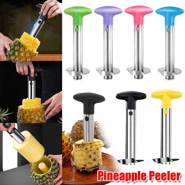 Stainless Steel Pineapple Corer Slicer Peeler Cutter Tool Easy Pink