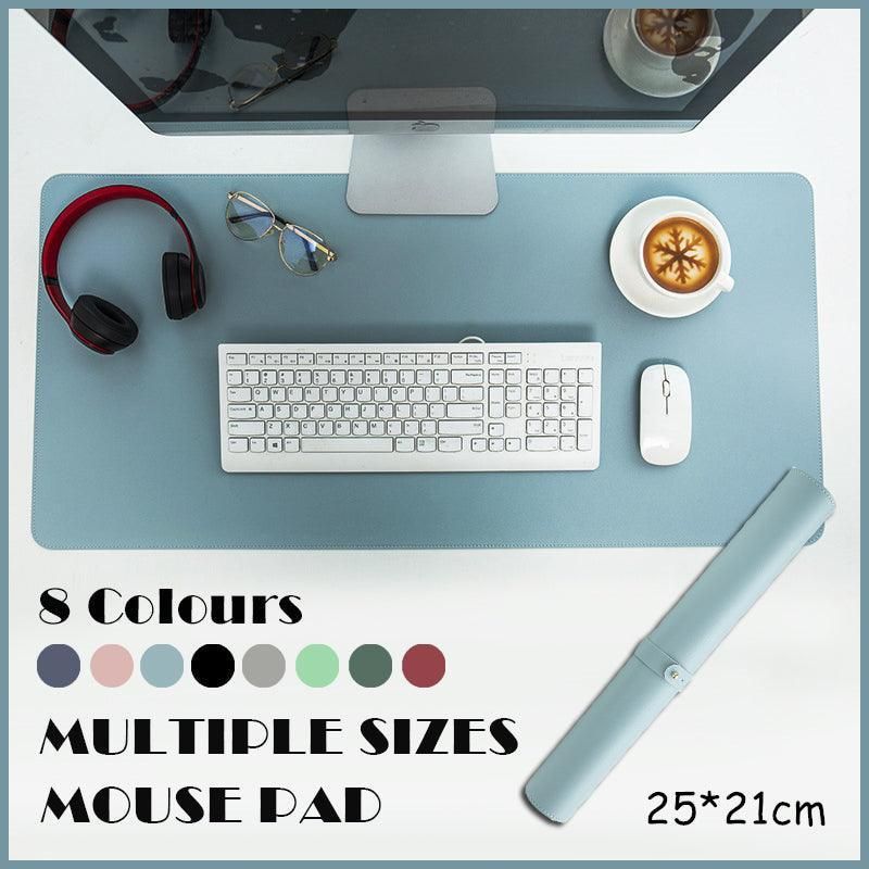 Leather Mouse Pad Gaming Waterproof Desk Mat 25 x 21cm Anti Slip - Pink