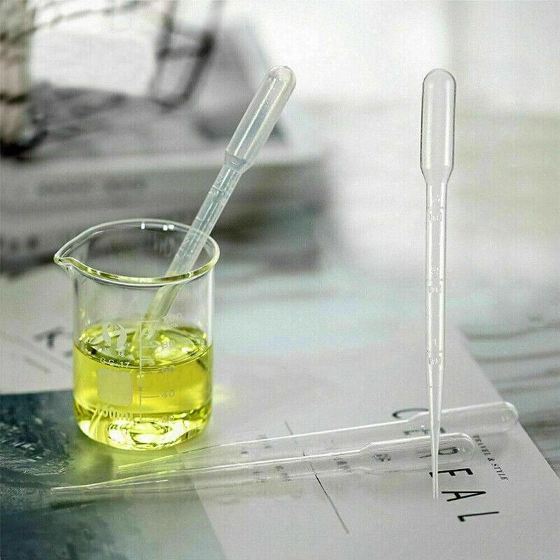 100X 3ml Disposable Graduated Plastic Pipettes for Liquid Transfer
