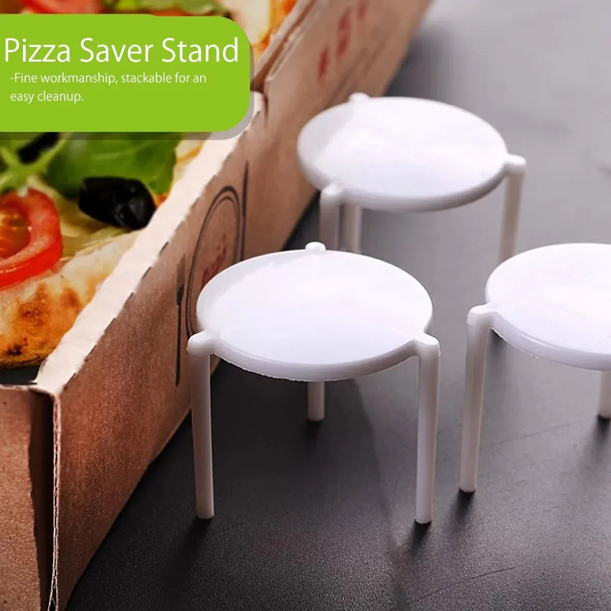 500 PCS White Pizza Saver Tripod Stand Anti-Sticking Pizza Slice Holder Tool
