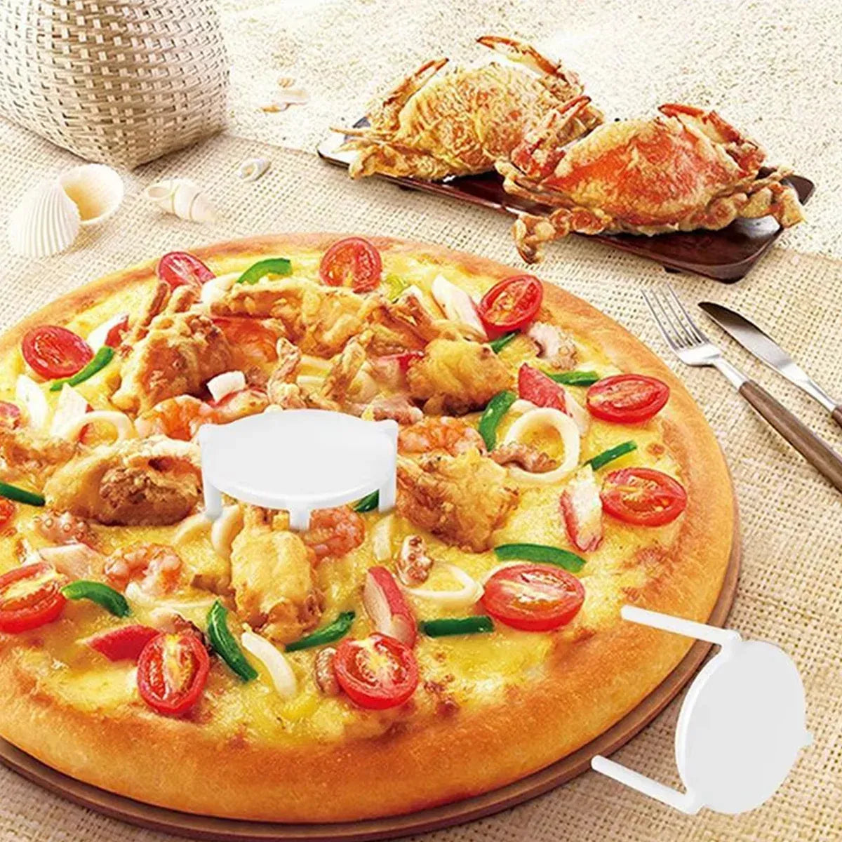 500 PCS White Pizza Saver Tripod Stand Anti-Sticking Pizza Slice Holder Tool