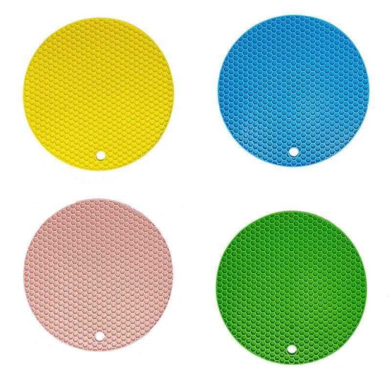 2Pcs Silicone Pot Holder Trivet Mat Hot Pads Non-Slip Heat Resistant Bpa Free