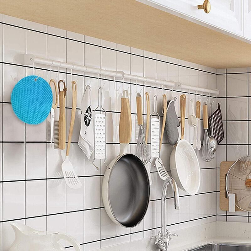 2Pcs Silicone Pot Holder Trivet Mat Hot Pads Non-Slip Heat Resistant Bpa Free