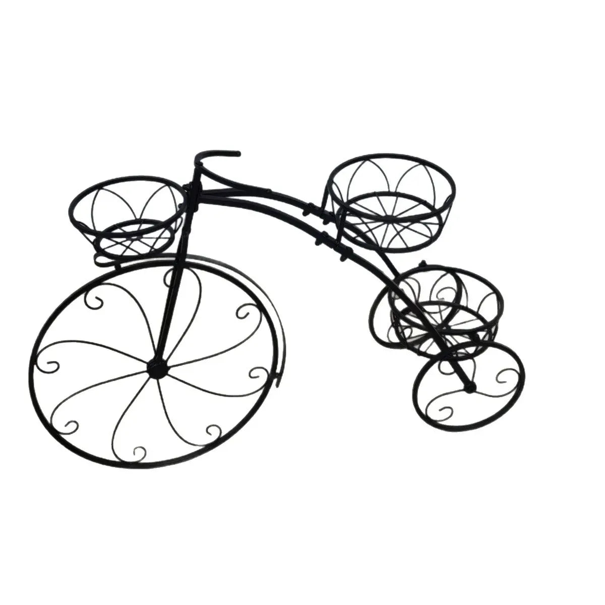 European Style Multi Layer Iron Bicycle Basket Flower Rack Outdoor Garden Decor