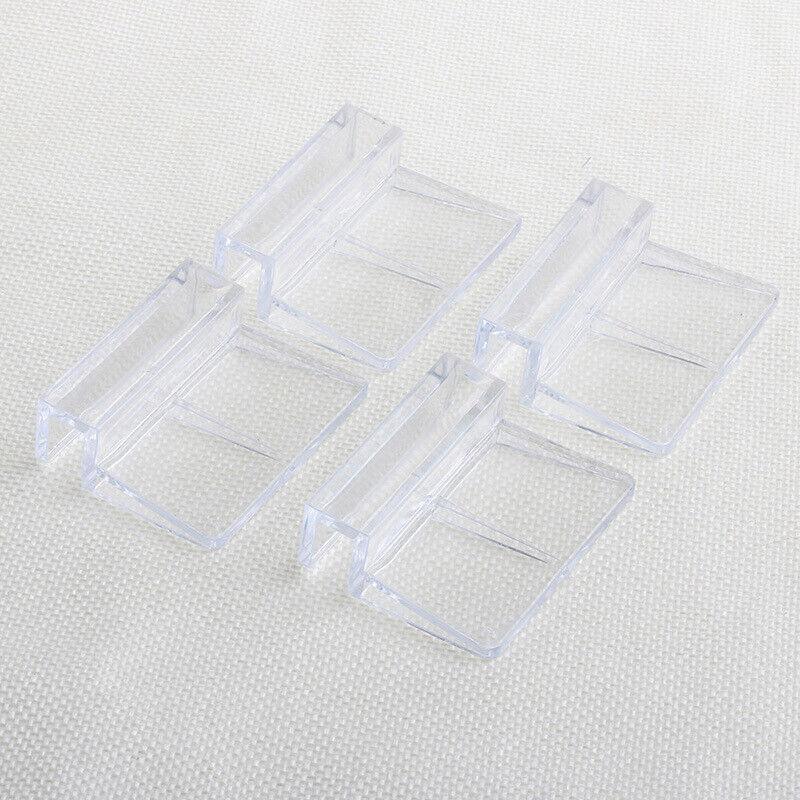 4Pcs Aquarium Fish Tank Glass Cover Support Holder Acrylic Clip Bracket 6/8/10/12mm - 8mm
