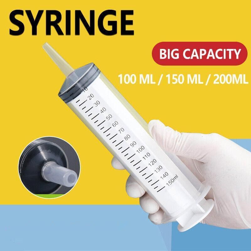 100-200Ml Reusable Hydroponics Nutrient Measuring Syringe - 100ML
