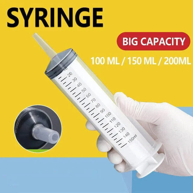 100-200Ml Reusable Hydroponics Nutrient Measuring Syringe - 150ML