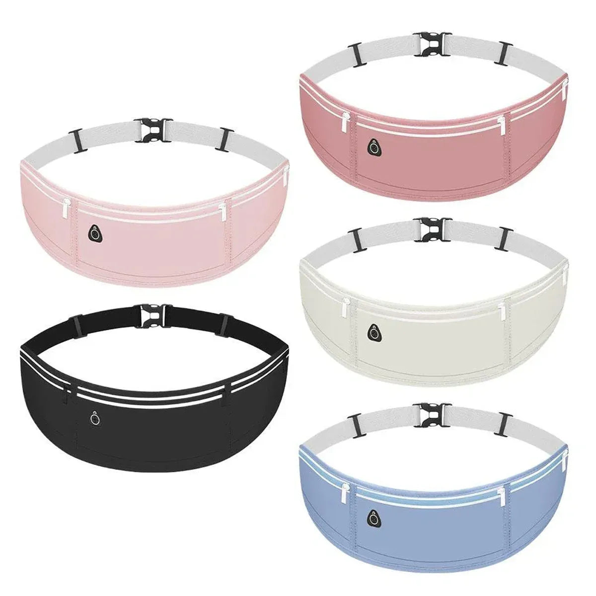 Running Waist Bag Mobile Phone Holder Fitness Sports Small Pouch Adjustable Belt - Dreamy Pink