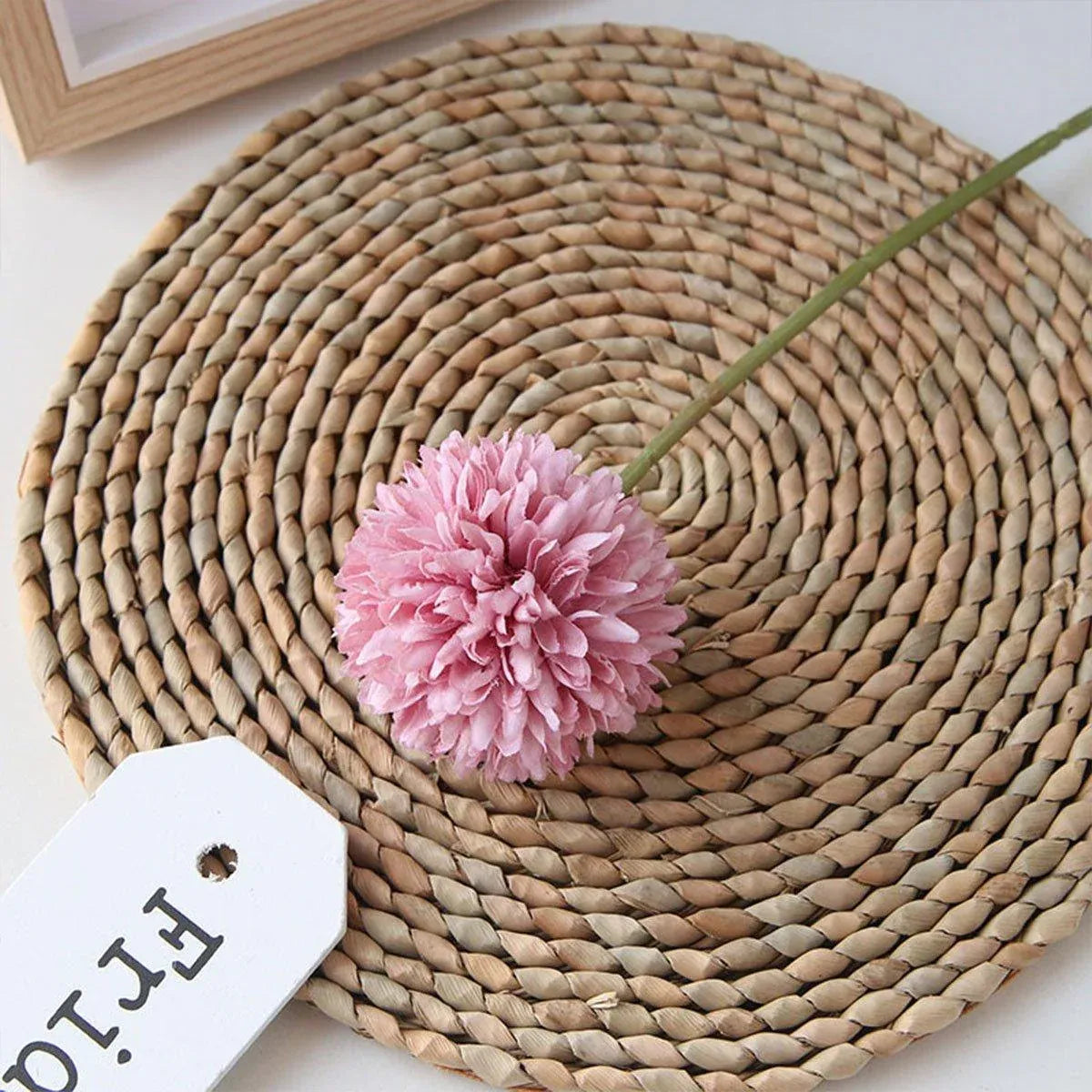 12pcs Artificial Dandelion Fake Flower Simulation Arrangement Desktop Decoration - Pink