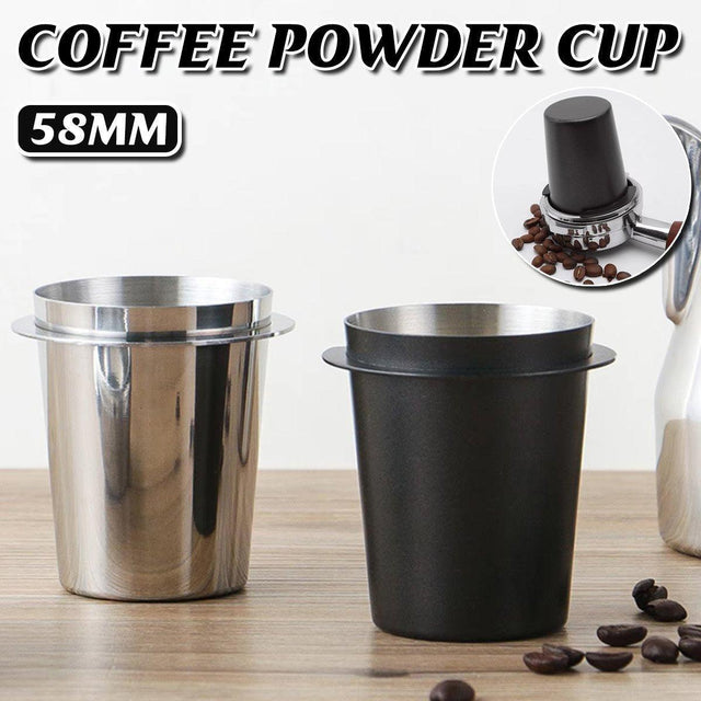 58mm Stainless Steel Coffee Catchers Maker Handle Accessories Durable Use Black
