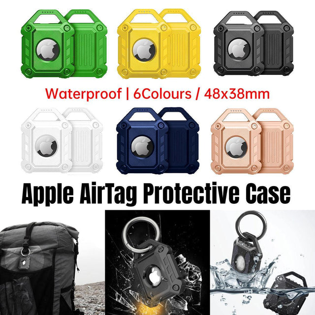 Waterproof Apple AirTag Protective TPU Cover Air Tag Tracker Loop Holder - Green