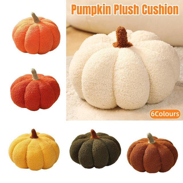 Soft Plush Pumpkin Pillow Cushion Sofa Living Room Bay Window Decor Toy Orange