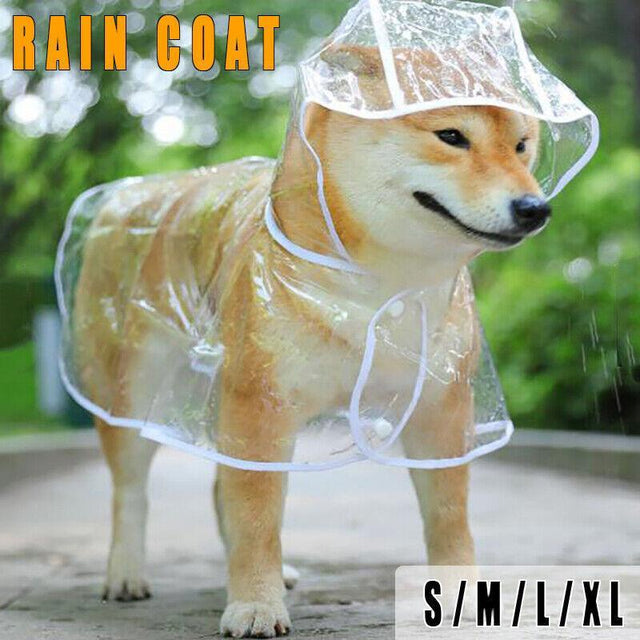 Puppy Waterproof Pet Dog Jacket Clothes Vest Rain Coat Hoodies White - XL