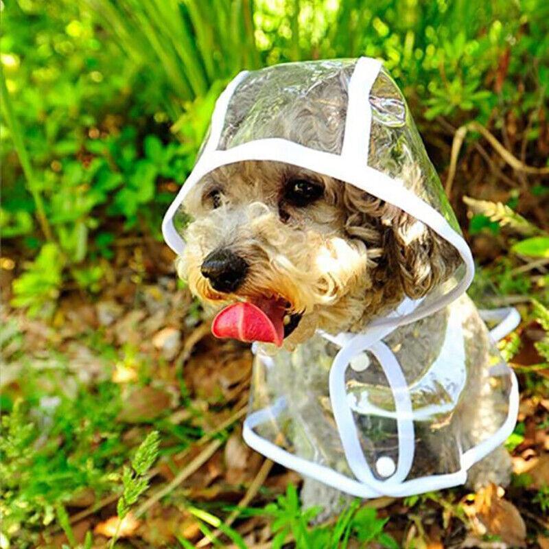 Puppy Waterproof Pet Dog Raincoat Jacket Clothes Vest Rain Coat Outdoor Hoodies White - XL