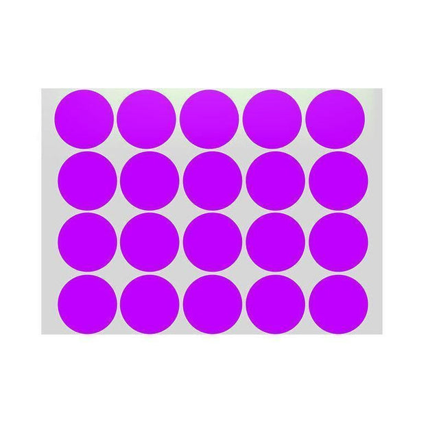 Purple Assorted Sizes Colour Sticker Dots Adhesive Round Labels Circular 8mm*260