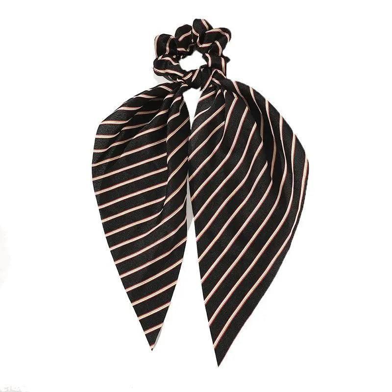 Chiffon Ponytail Scarf Bow Elastic Hair Rope Tie Scrunchies Ribbon Hair Bands - 1