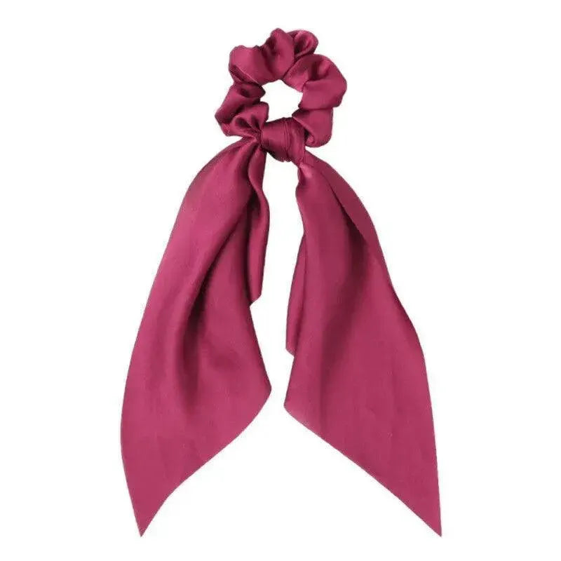 Chiffon Ponytail Scarf Bow Elastic Hair Rope Tie Scrunchies Ribbon Hair Bands - 2