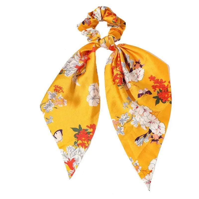 Chiffon Ponytail Scarf Bow Elastic Hair Rope Tie Scrunchies Ribbon Hair Bands - 17