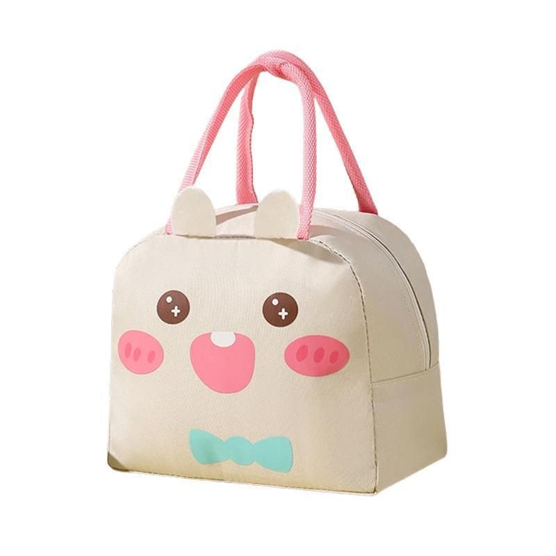 Oxford Portable Insulated Thermal Cooler Lunch Box Carry Picnic Case Storage Bag - Beige