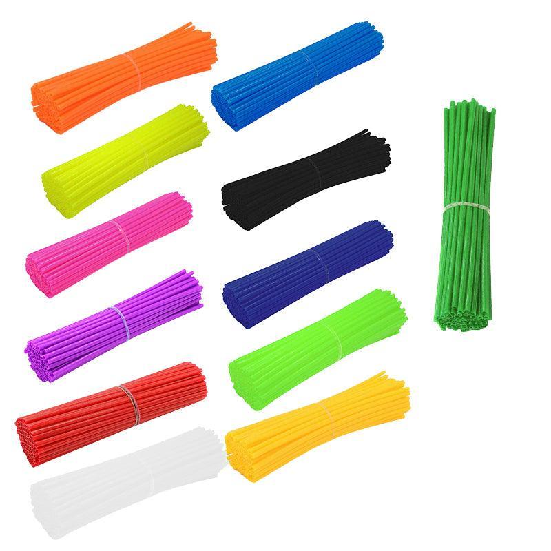 72PCS Wheel Spoke Wrap Sleeves Mountain Bike Bicycle Mtb Wraps Skins Covers - Dark Blue