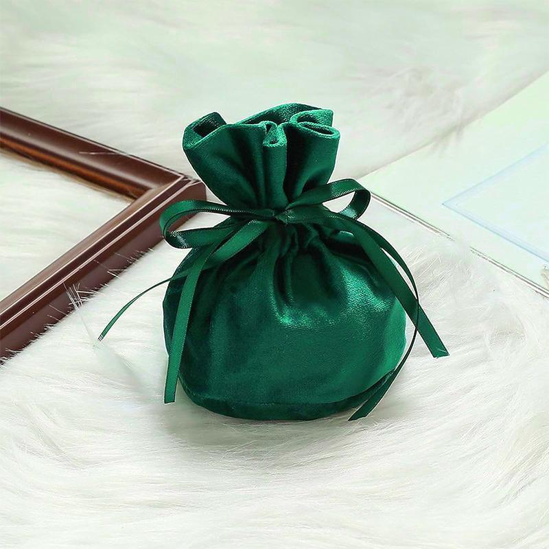 6PCS Velvet Cloth Drawstring Bags Gift Bag Jewelry Ring Pouch Earring Favor - Dark Blue-6PCS