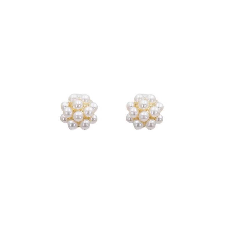 Fashion Pearl Wedding Earrings Zircon Cherry Stud Pearl Earrings for Women - Pearlet