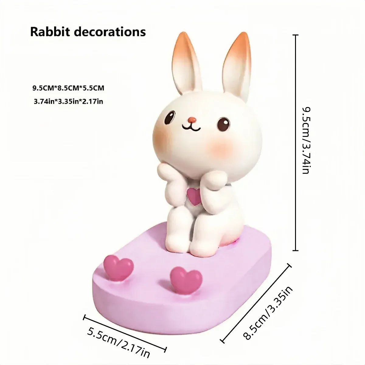 Cartoon Rabbit Phone Holder Desktop Stand Cute Mobile Phone Stand Office Pink