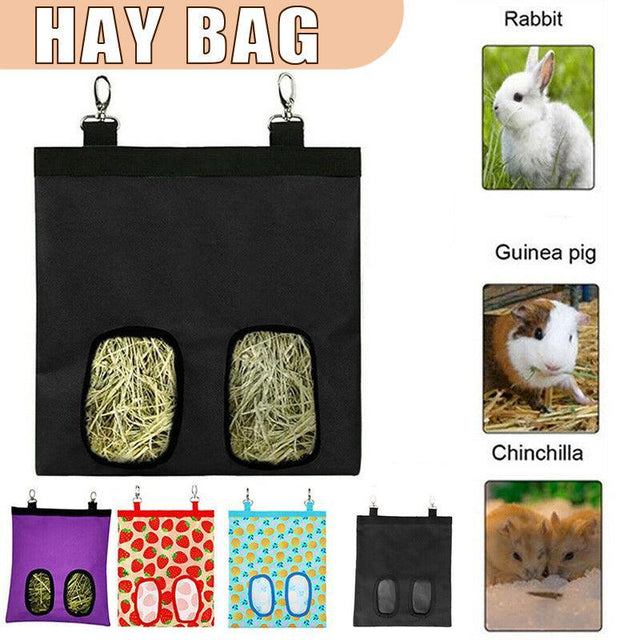 Hay Bag Guinea Pig Feeding Bag Animal Hay Feeder Bag Hanging Feeder Yellow