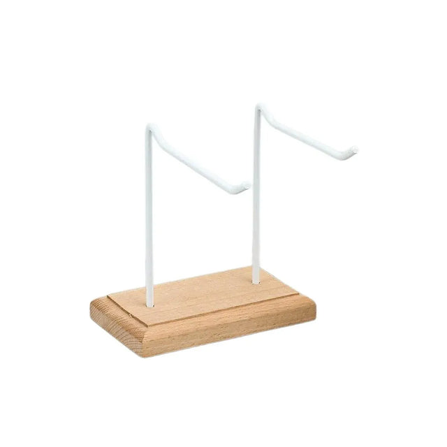 Iron Earrings Display Rack Jewellery Holder Hanging Keychain Bracelet Shelf - White