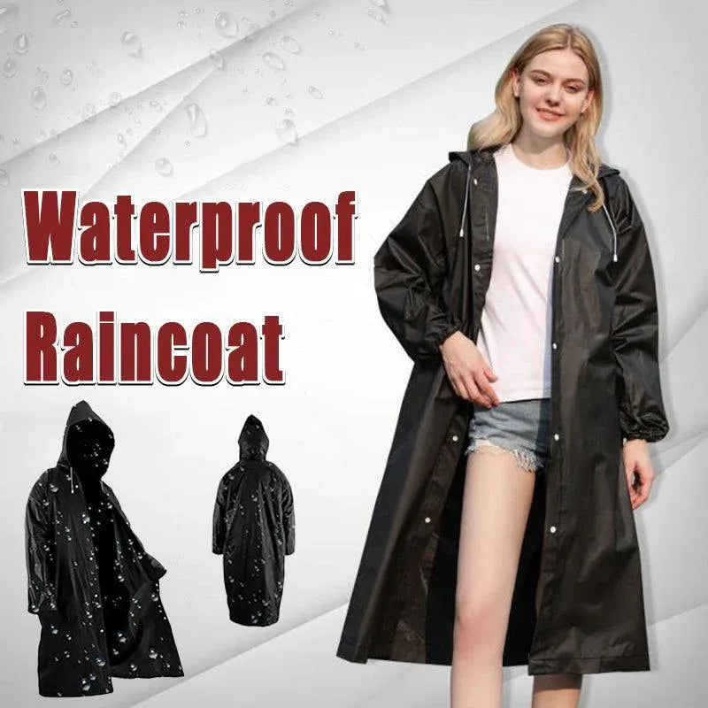 Waterproof Raincoat Jacket Mens Womens Long Hooded Rainwear Eva Rain Coat Au