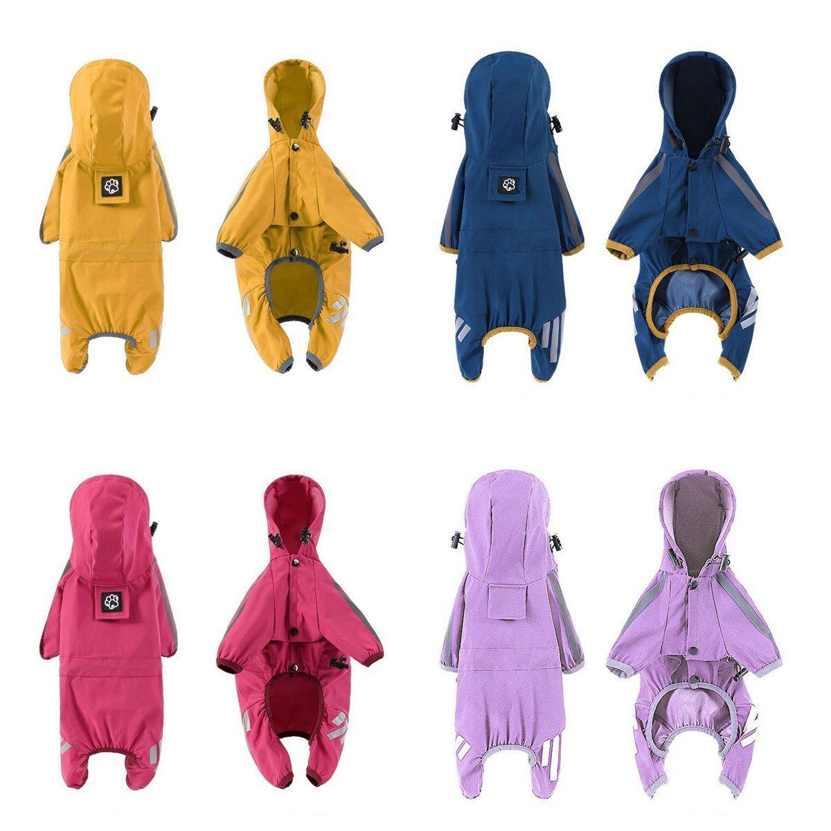 Waterproof Four Corner Pet Raincoats In Large Medium And Small Sizes Are Suitable For Dogs - Pink - L