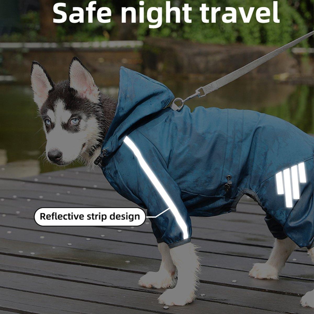 Waterproof Four Corner Pet Raincoats In Large Medium And Small Sizes Are Suitable For Dogs - Pink - M