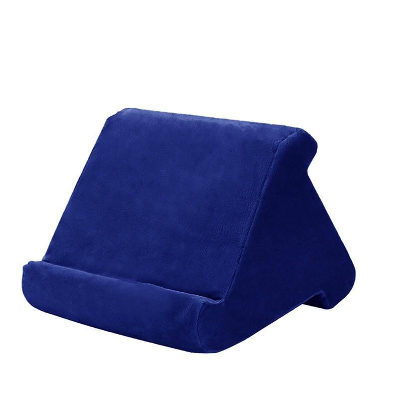 Tablet Pillow Stands For iPad Book Reader Holder Rest Laps Reading Cushion - Dark Blue