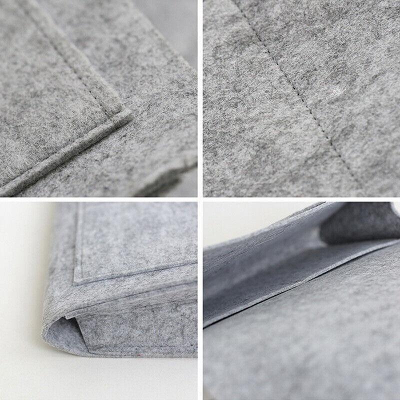 Bedside Storage Caddy Hanging Organizer Pocket Bag for Phone Remote Book - Grey