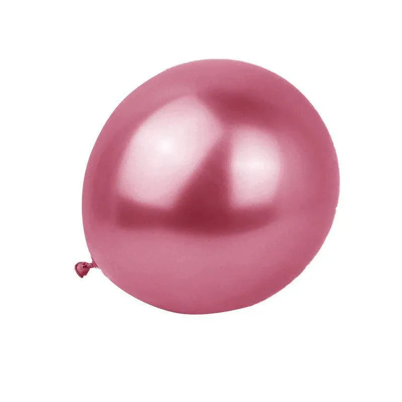 Metallic Latex Balloons 12 Inch Chrome Party Balloons for Birthday Wedding Decoration - Red 50PCS