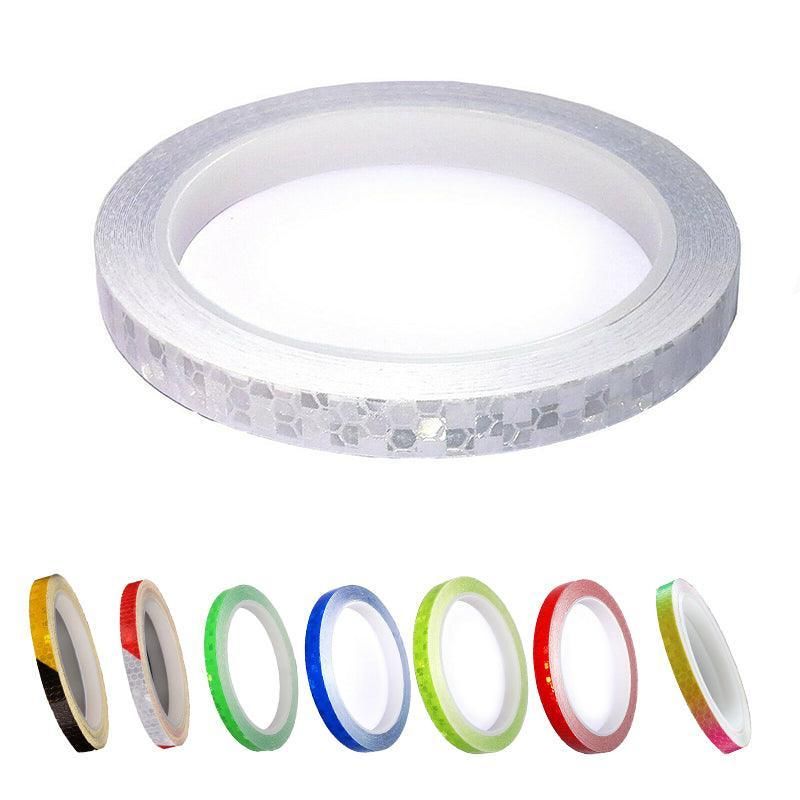 8m Reflective Tape for Bikes Cars Motorcycles Waterproof High Visibility Strip - White