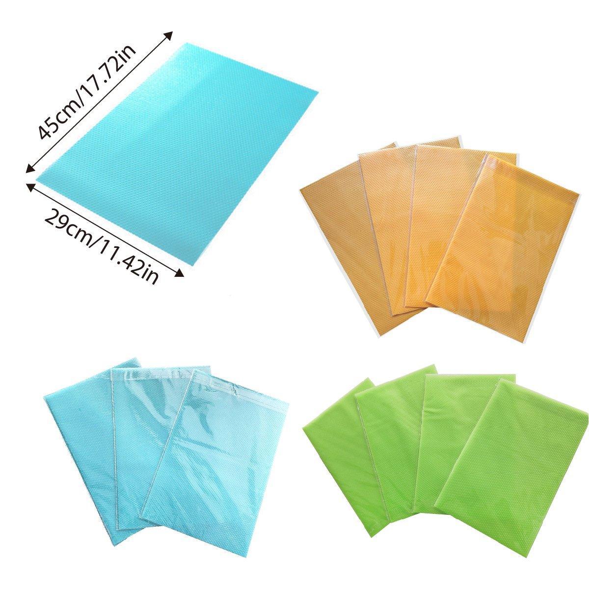 4PCS Cuttable Kitchen Anti-slip Mat Anti-fouling Refrigerator Drawer Liner Mat - White