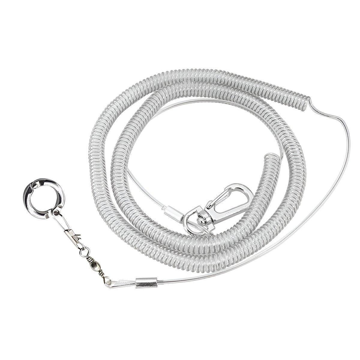 Parrot Leg Ring Anti Slip Bird Anklet Elastic Rope with Alloy Fasteners Supplies - 4mm