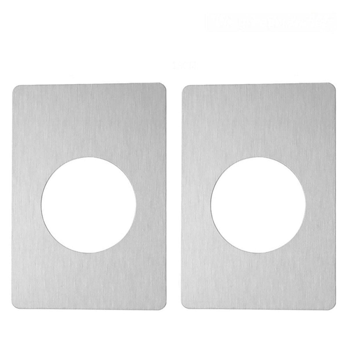 Spherical Lock Repair Plate Set Circular Door Lock Fixing Kit 2 Pieces Metal