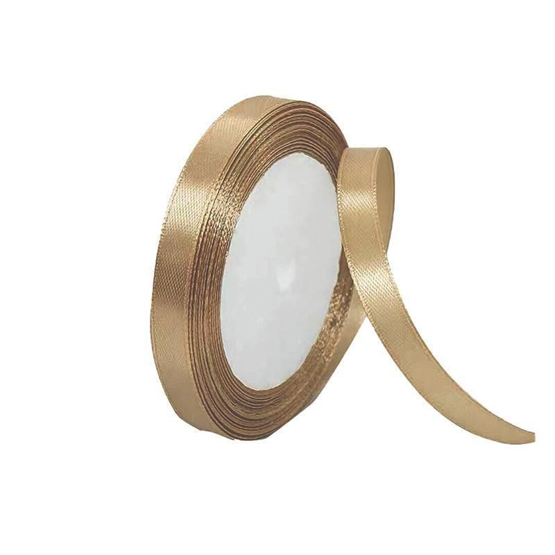 10mm Width Satin Hair Ribbon Wedding Party Decoration Gift Banquet 5m - Champagne