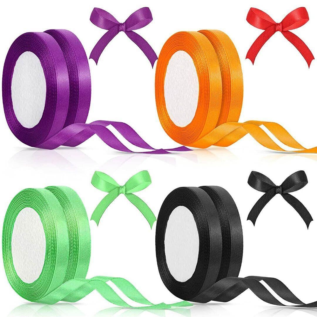 10mm Width Satin Hair Ribbon Wedding Party Decoration Gift Banquet 5m - Army green